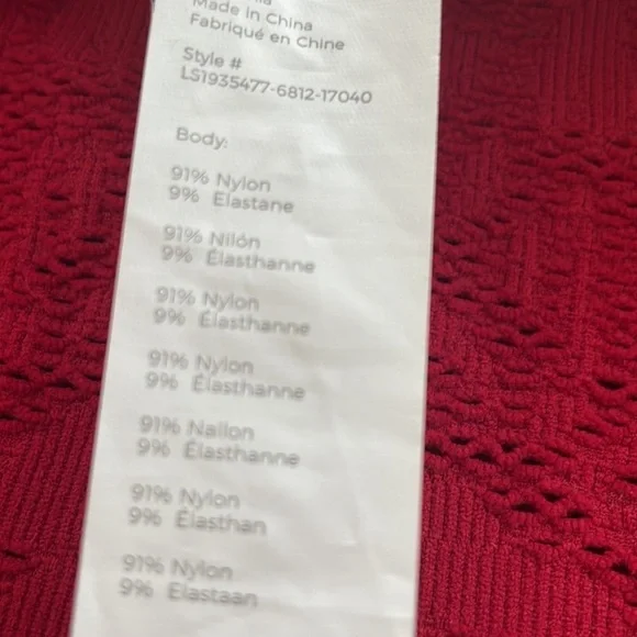 Fabletics Flora Seamless Long Sleeve Top Red - Picture 6 of 11